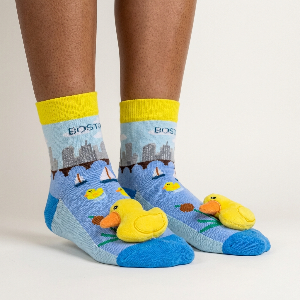 Boston Duck Plush Socks for Toddler or Baby