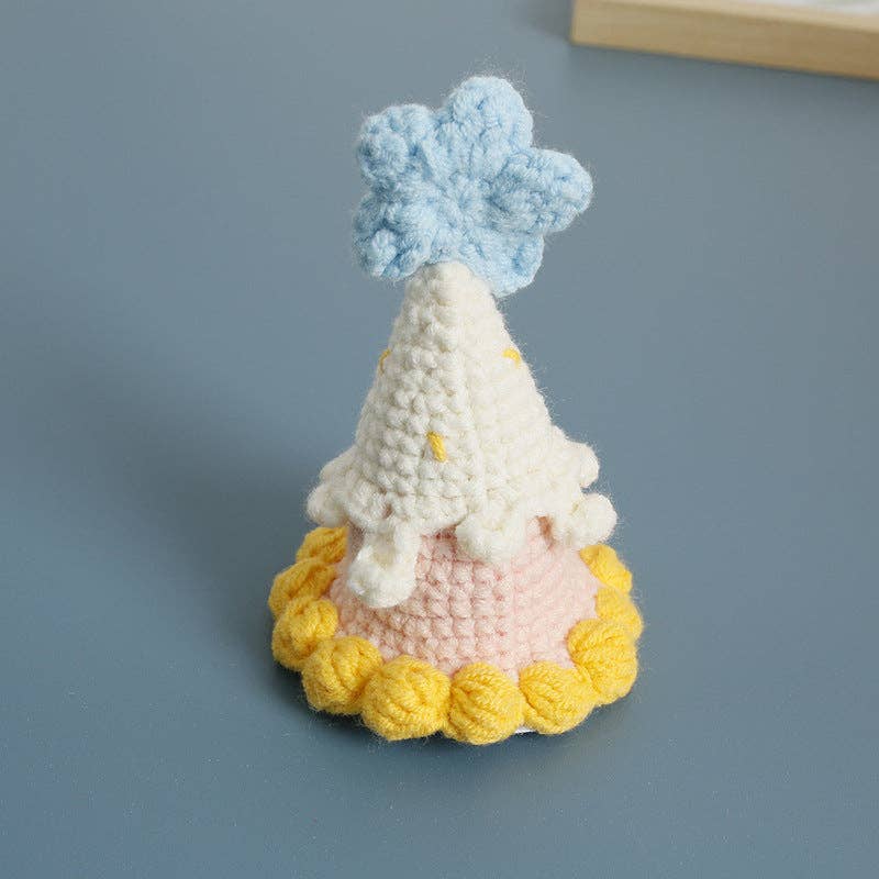 Colorful Princess Crochet Hat Hair Clip Handmade Hair Accessory