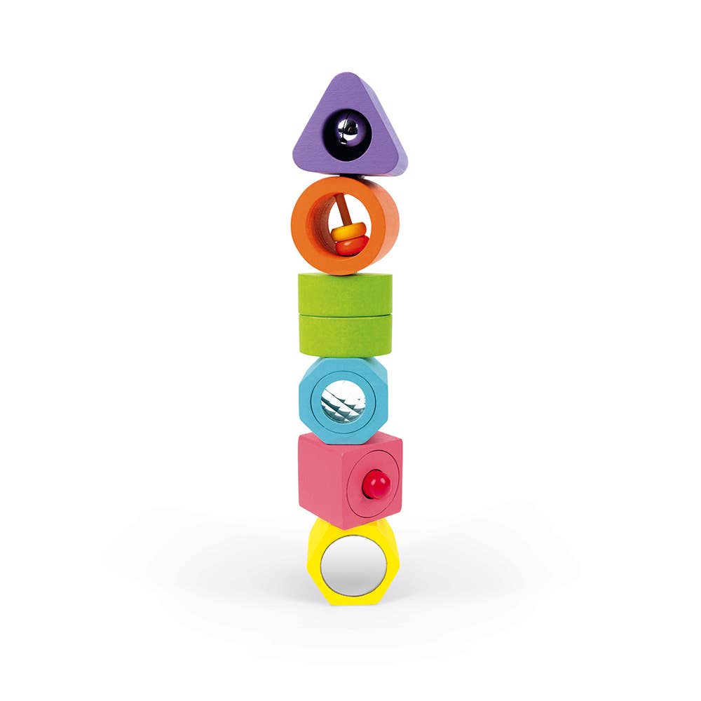 I Wood | Shapes & Sounds | 6 Block Puzzle | 12 Months+