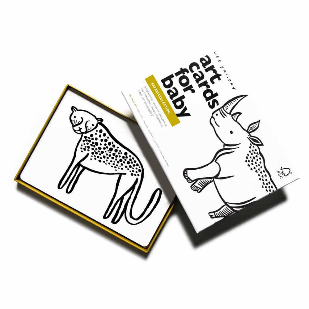 Art Cards for Baby - Safari Animals - Infant Flash Cards