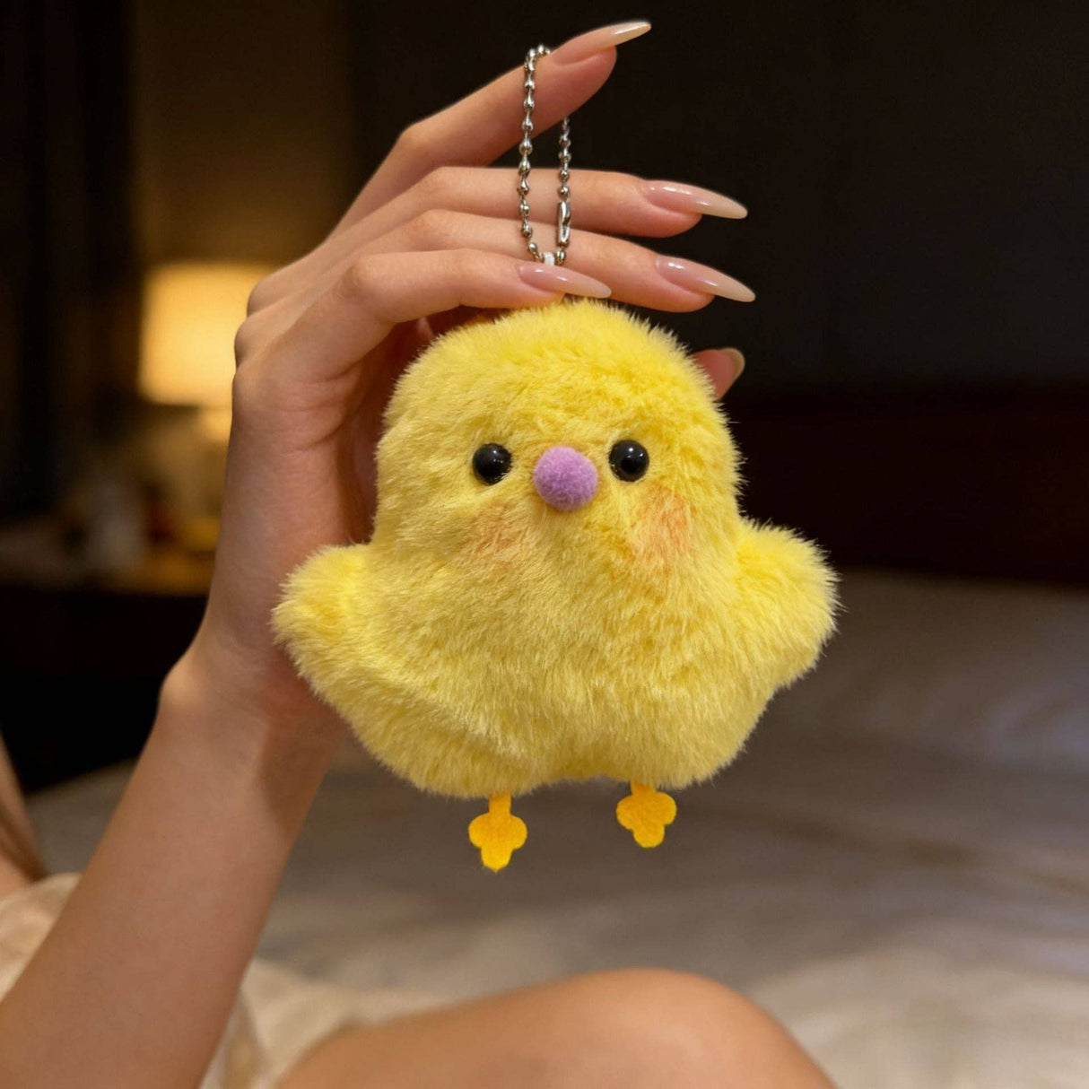 Cute Plush Baby Chick Keychain Animal Doll Cartoon Hanging Pendant