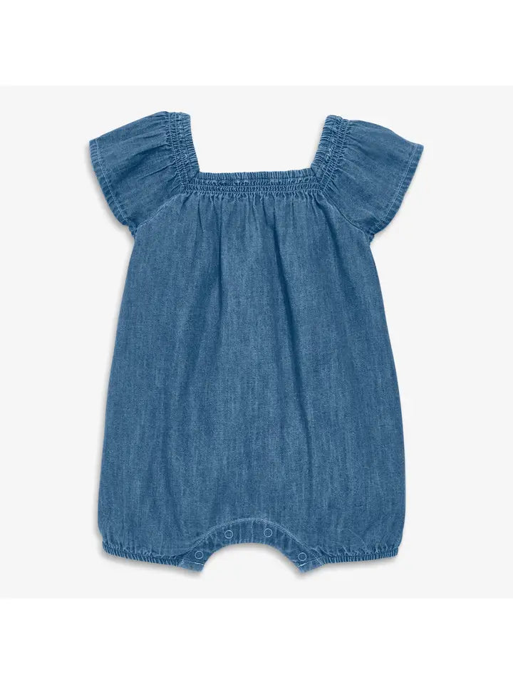 Baby Chambray Flutter Sleeve Shortie
