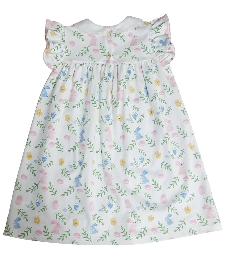 Girl's Float dress Easter floral with Bunnies