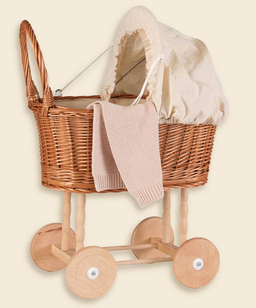 Wicker Pram Eggshell