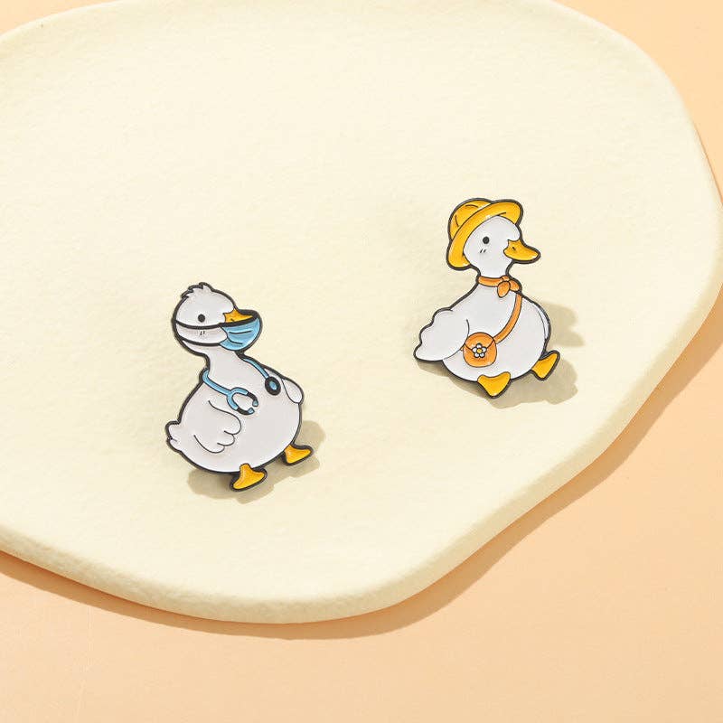 Duck Cute Metal Lapel Pin Unisex Animal Accessory