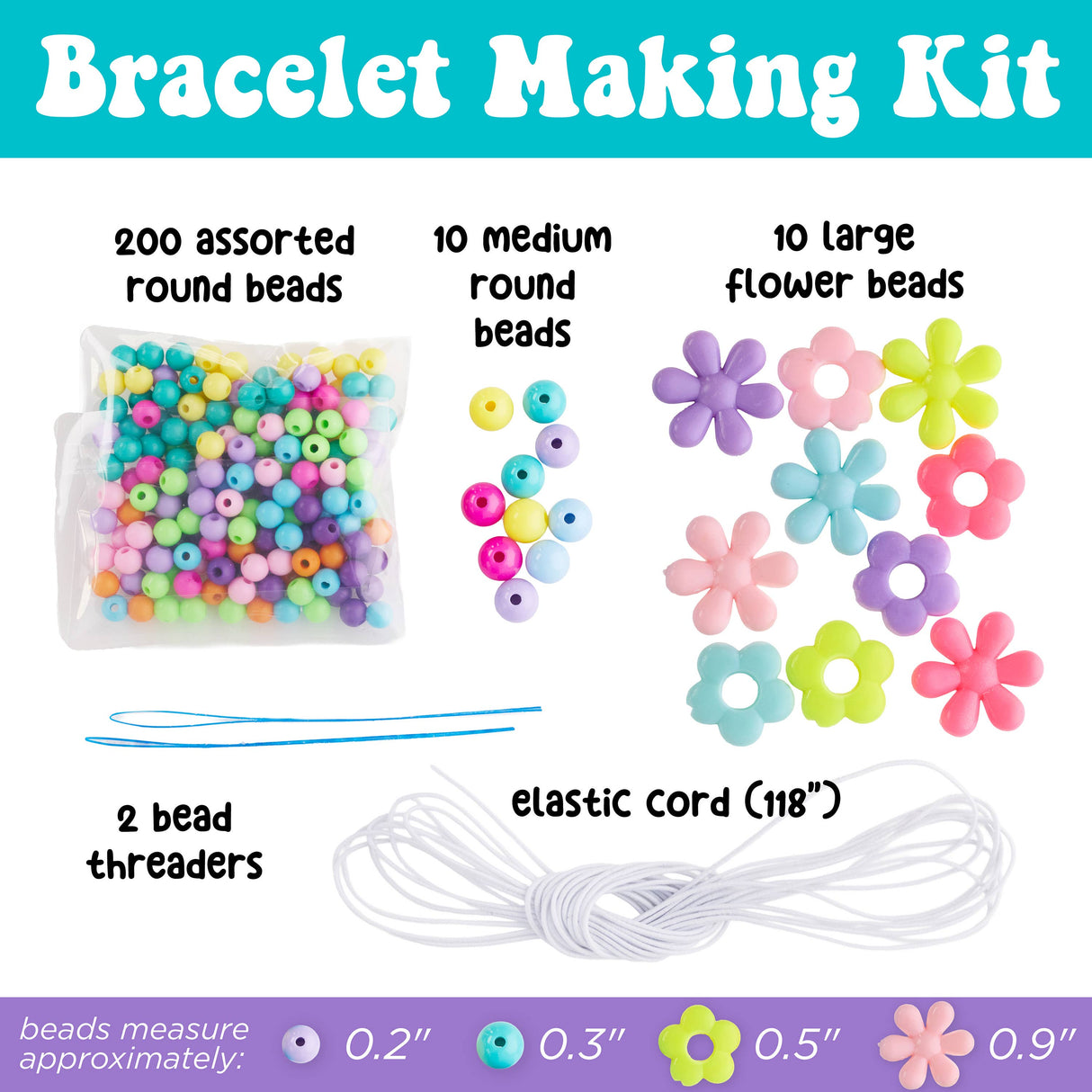 Beaded Flower Bracelets Mini Kit for Kids