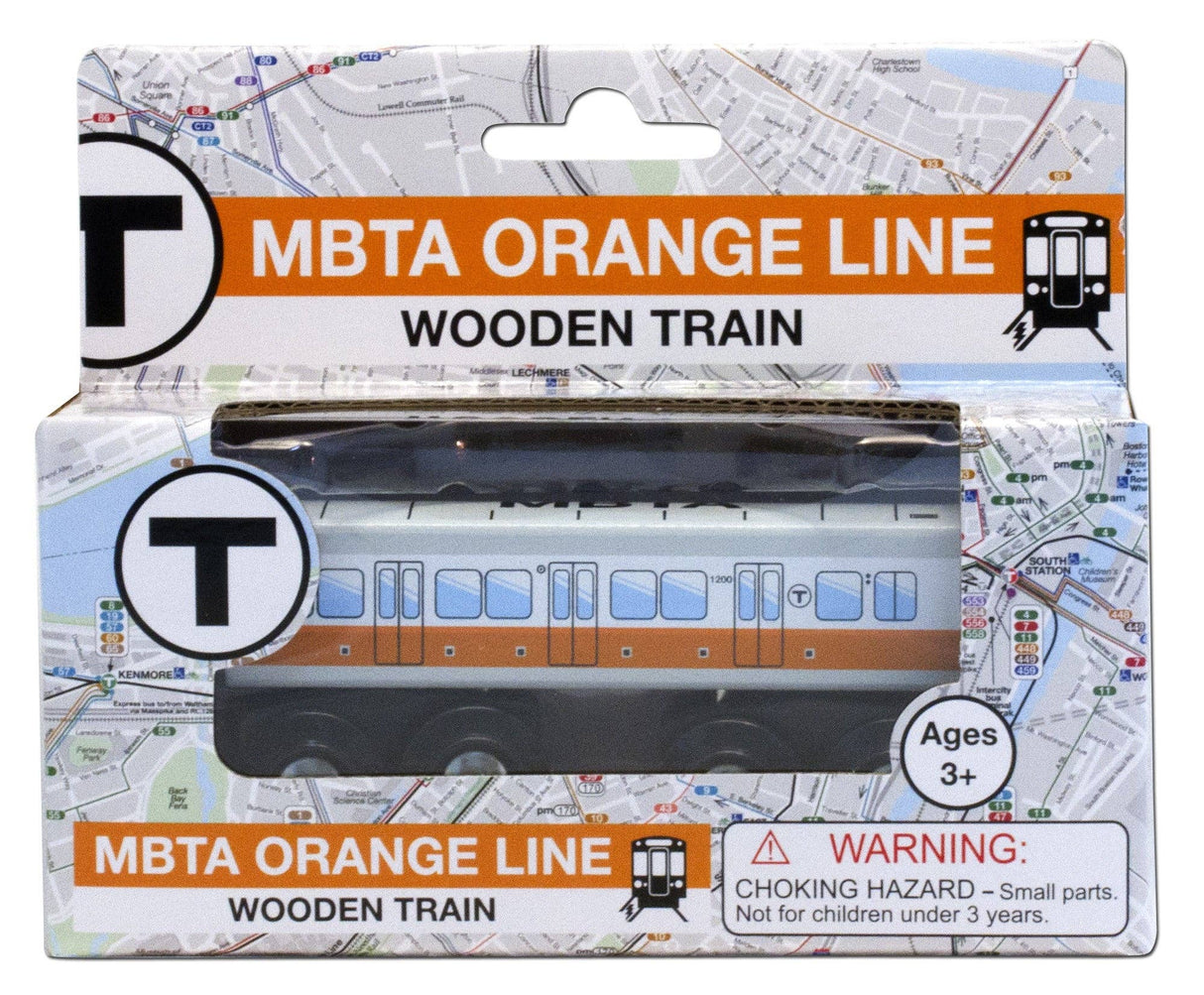 Boston MBTA Orange Line Wooden Toy Train