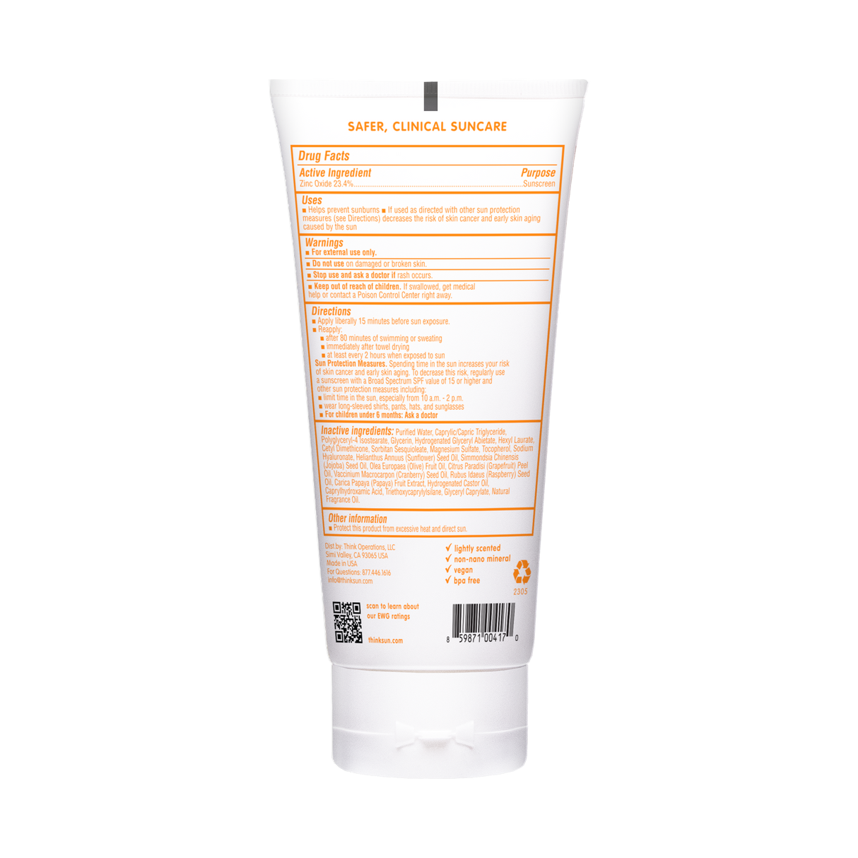 Think Baby SPF 50 Sunscreen 6 oz