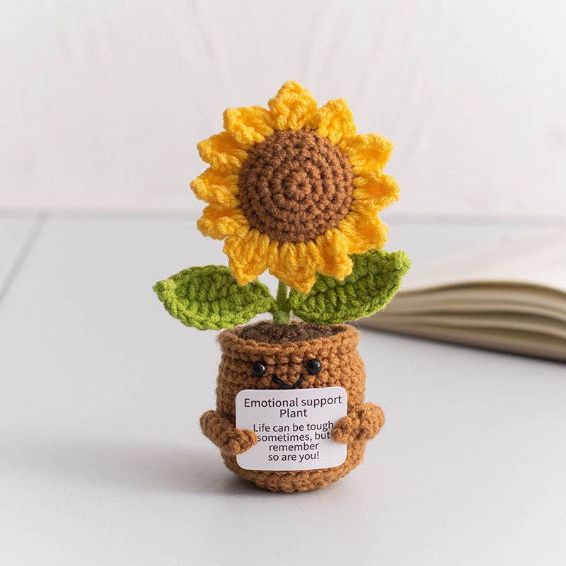 Handmade Knitted Potted Plants Cotton Desk Decor