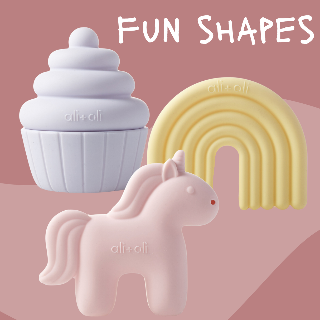 Ali+Oli Squirt Water Bath Toy Set (Unicorn Theme) Mold Free