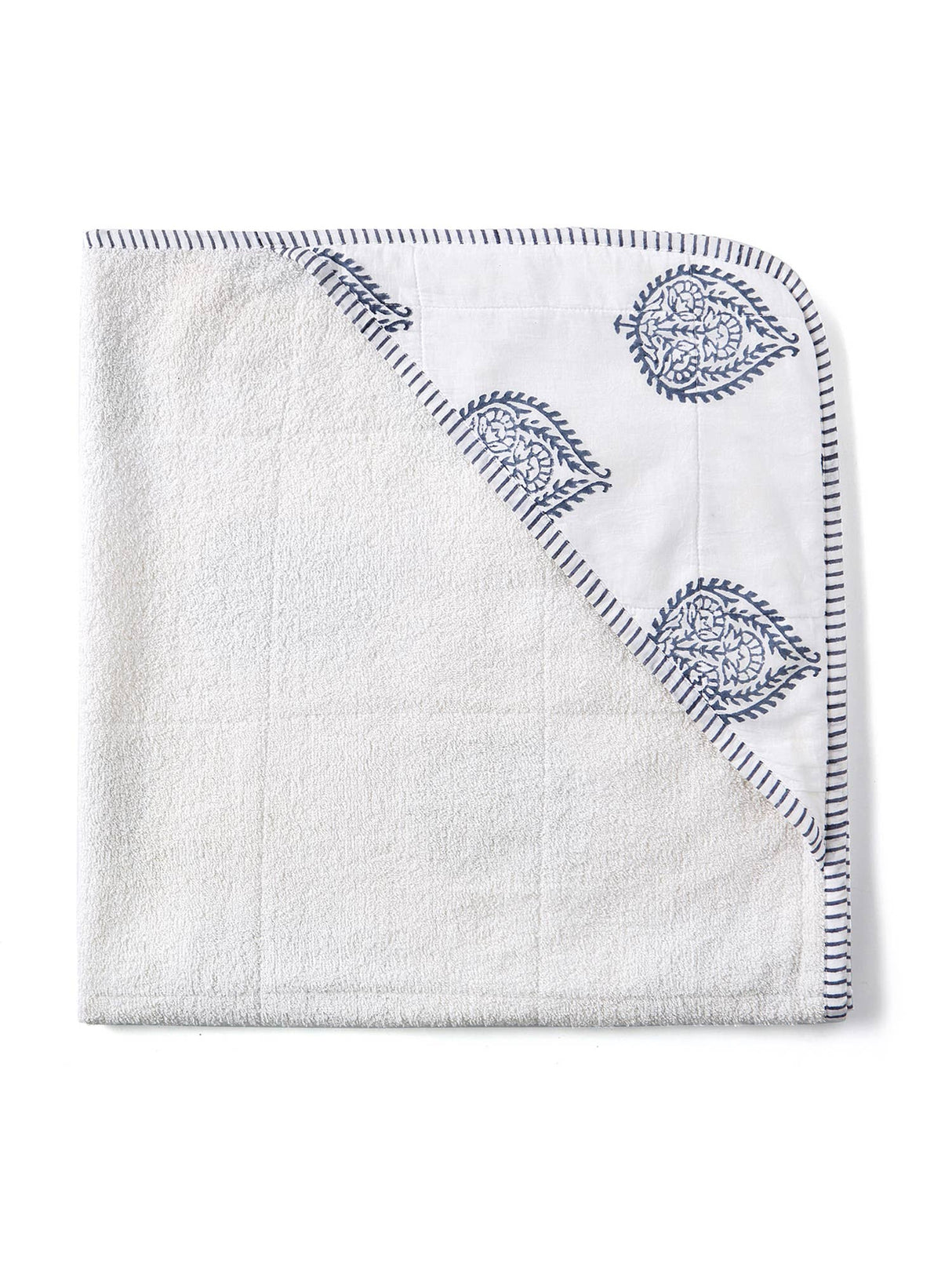 Hooded Towel: Handmade, Block-Printed Cotton, Baby/Toddler