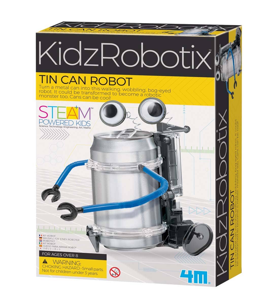 4M-Kidz Robotix Tin Can Robot kit for ages 0 to 4, educational and fun robot toy