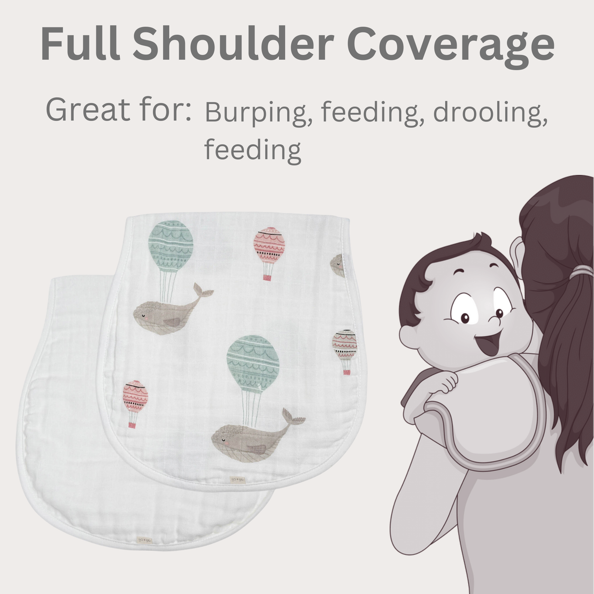Bamboo Muslin Burp Cloth Set 2-Pack
