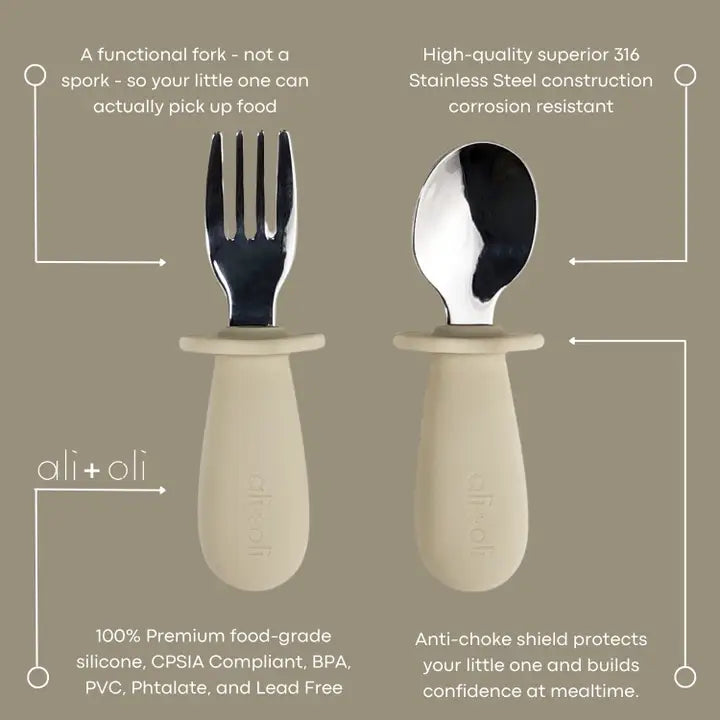 Ali+Oli Spoon & Fork Learning Set for Toddlers-6m+