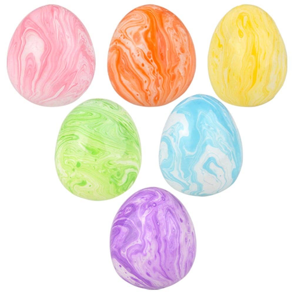 2.5" Squish And Stretch Marbleized Easter Egg - LLB Toys