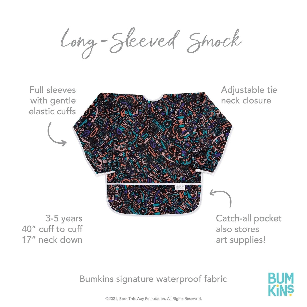 Long-Sleeved Art Smock: Channel Kindness