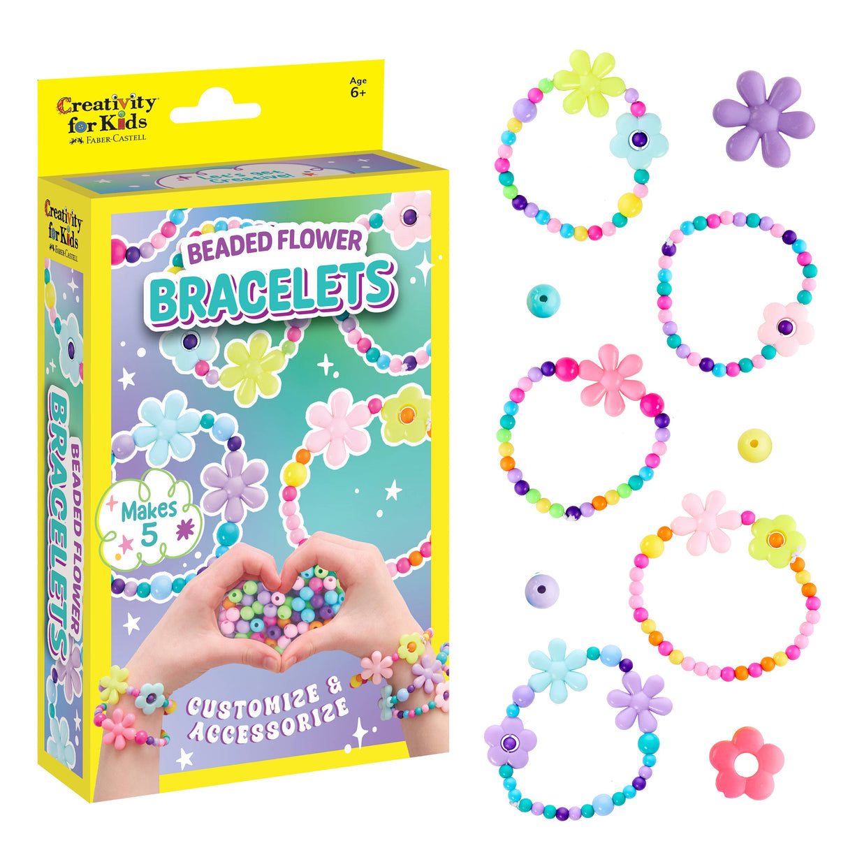 Beaded Flower Bracelets Mini Kit for Kids