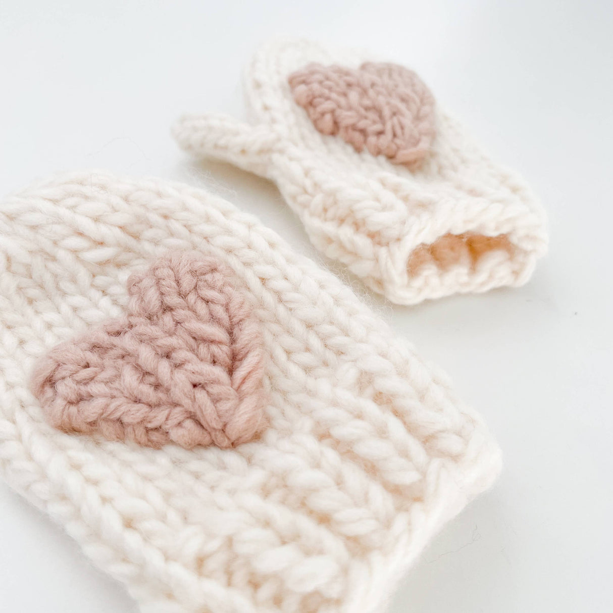 Heart Mittens, Blush | Baby & Kid Valentine's