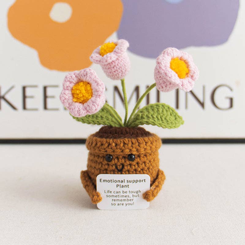Handmade Knitted Potted Plants Cotton Desk Decor