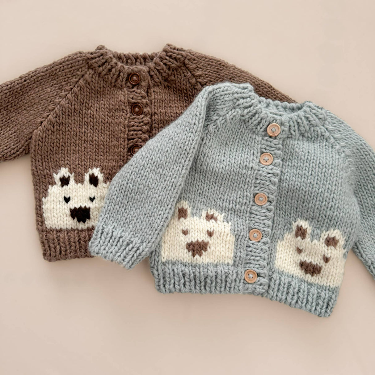 Bear Cardigan, Tan | Baby & Kid Sweater