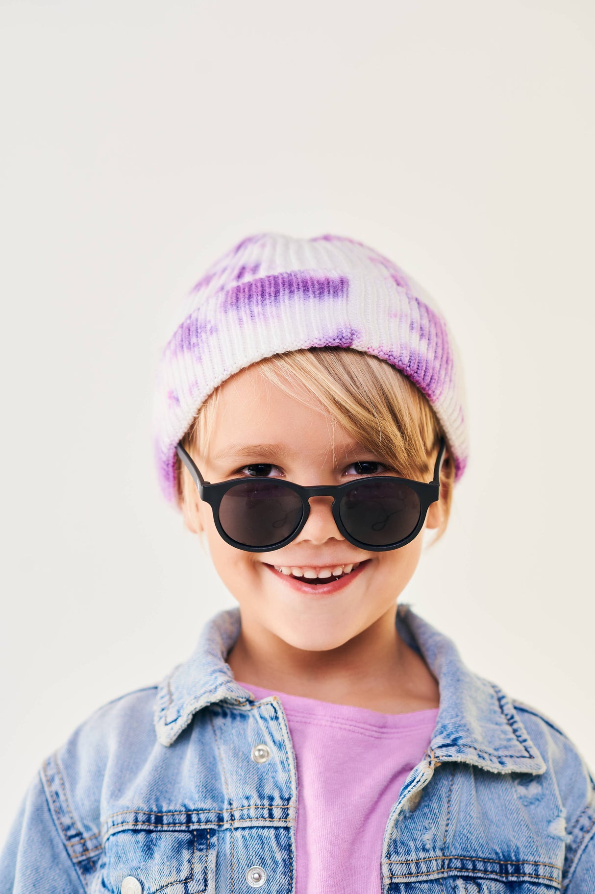 Jet Black Keyhole Kid Sunglasses 6+