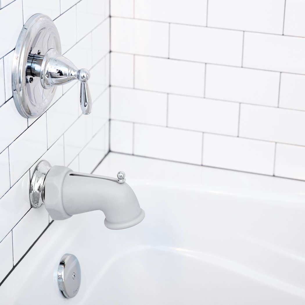 Gray Bathtub Spout Guard