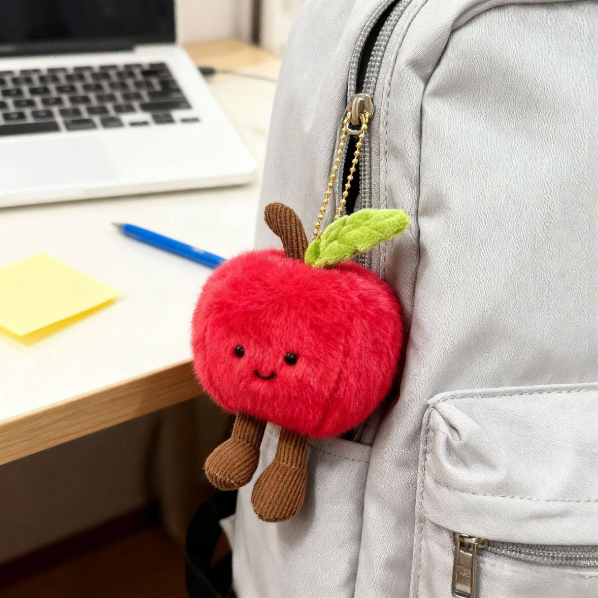 Creative Apple Plush Keychain Toy for Casual Style