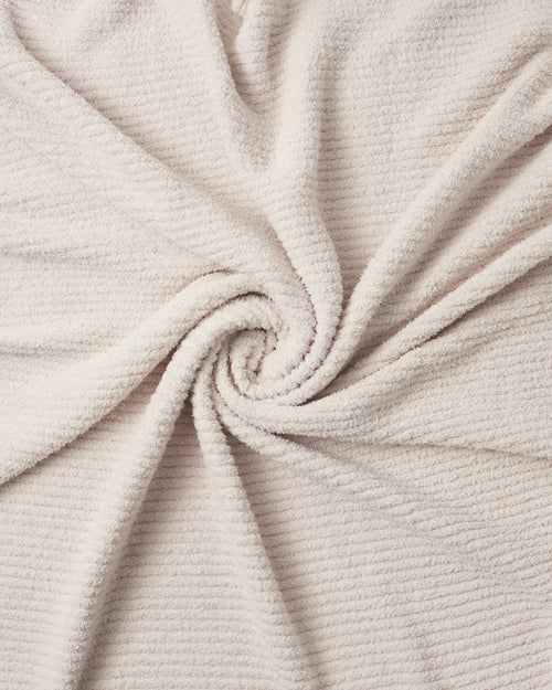 7AM Cushy Ribbed Blanket - Fuzzy