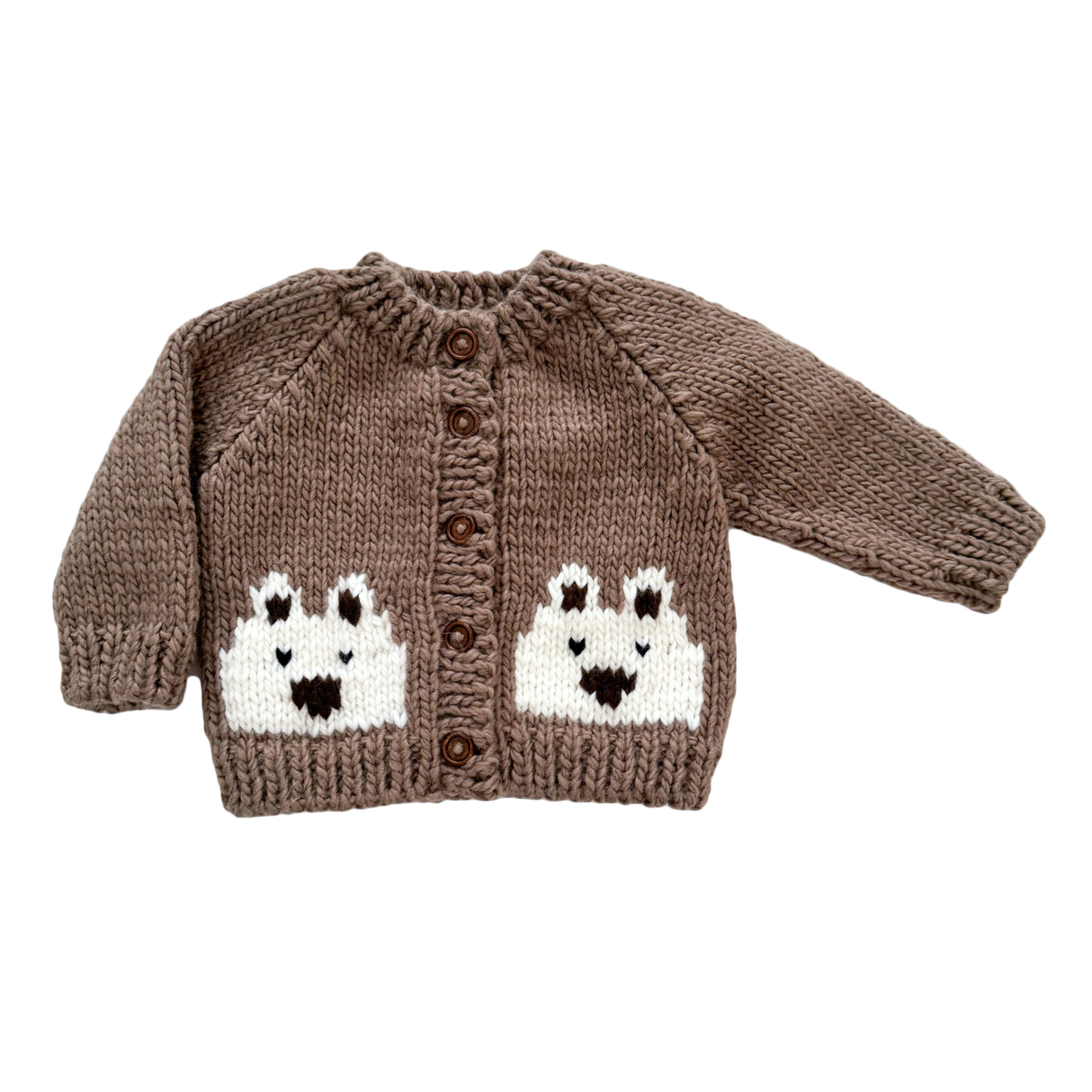 Bear Cardigan, Tan | Baby & Kid Sweater