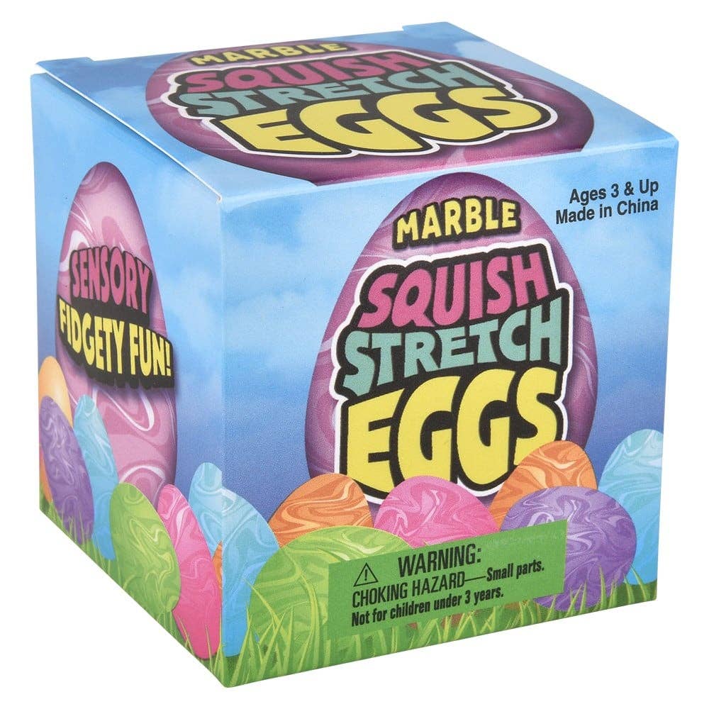 2.5" Squish And Stretch Marbleized Easter Egg - LLB Toys