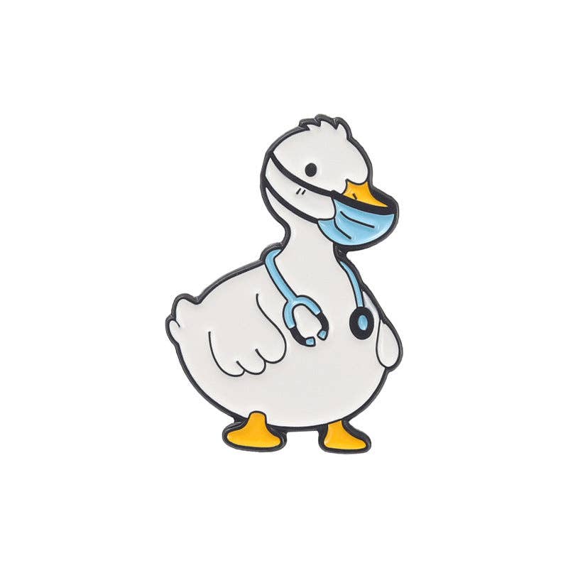 Duck Cute Metal Lapel Pin Unisex Animal Accessory
