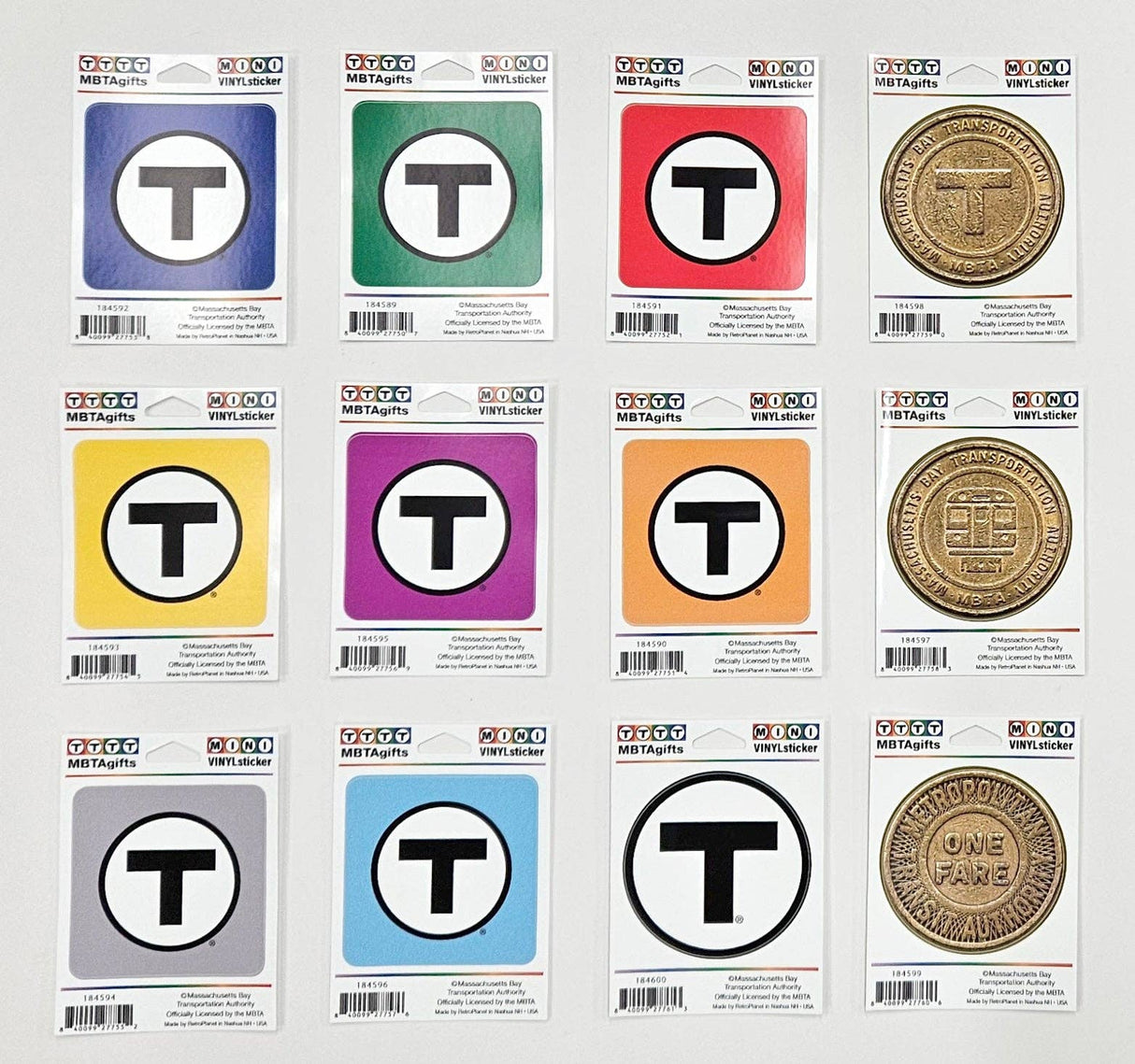 Boston MBTA T Logo & Token Stickers