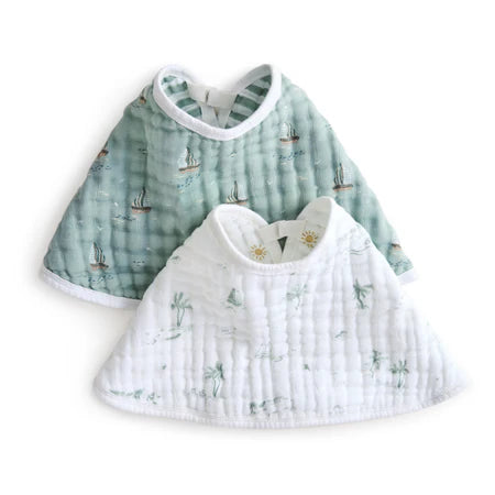 organic cotton muslin burpy bibs 2 pack