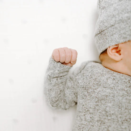 Aden + Anais snuggle knit newborn gift set - heather grey