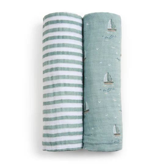 Aden + Anais organic cotton muslin swaddle blanket 2 pack