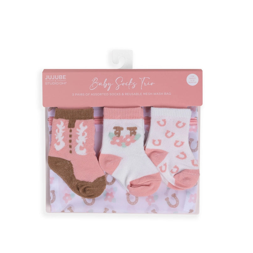Trio of soft and comfortable baby socks, perfect for everyday wear
