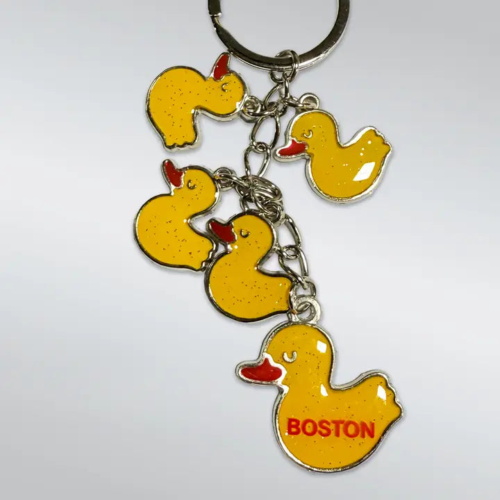 Boston keychain with duck charms, a cute and collectible souvenir