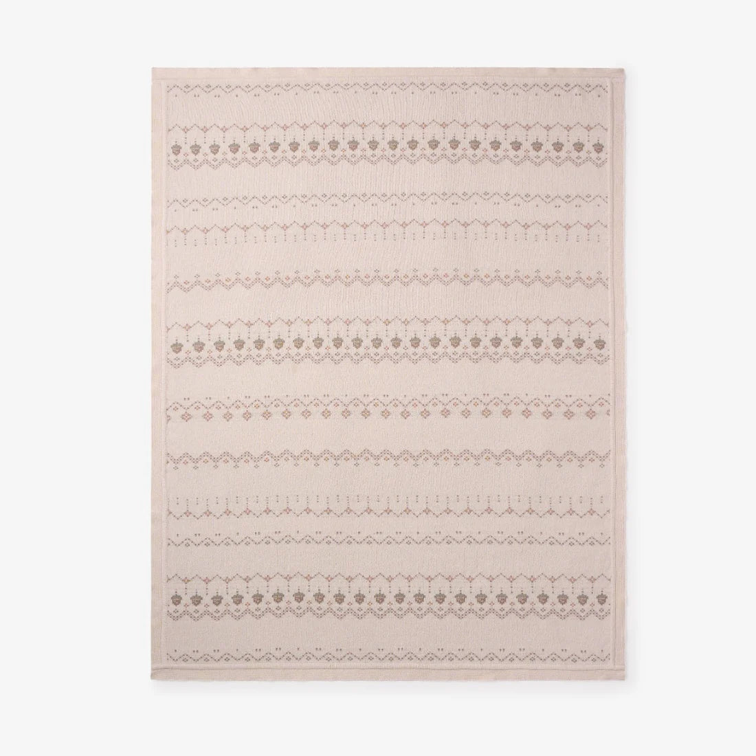 Acorn Fairisle Knit Baby Blanket