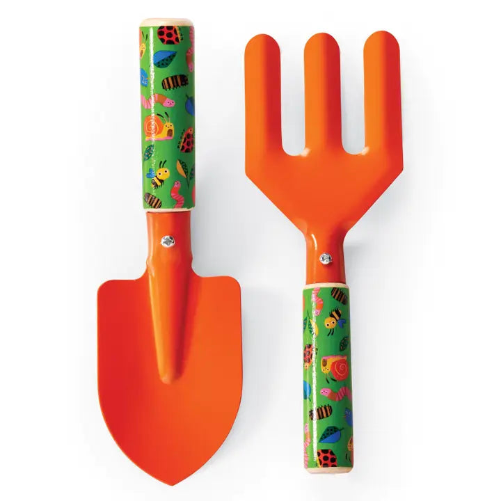 Kids’ garden tools set with animal-themed handles from the Garden Friends collection