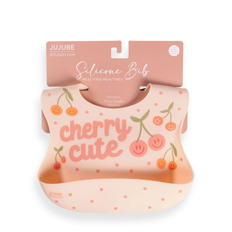 Jujube silicone baby bib, soft, waterproof, and easy to clean