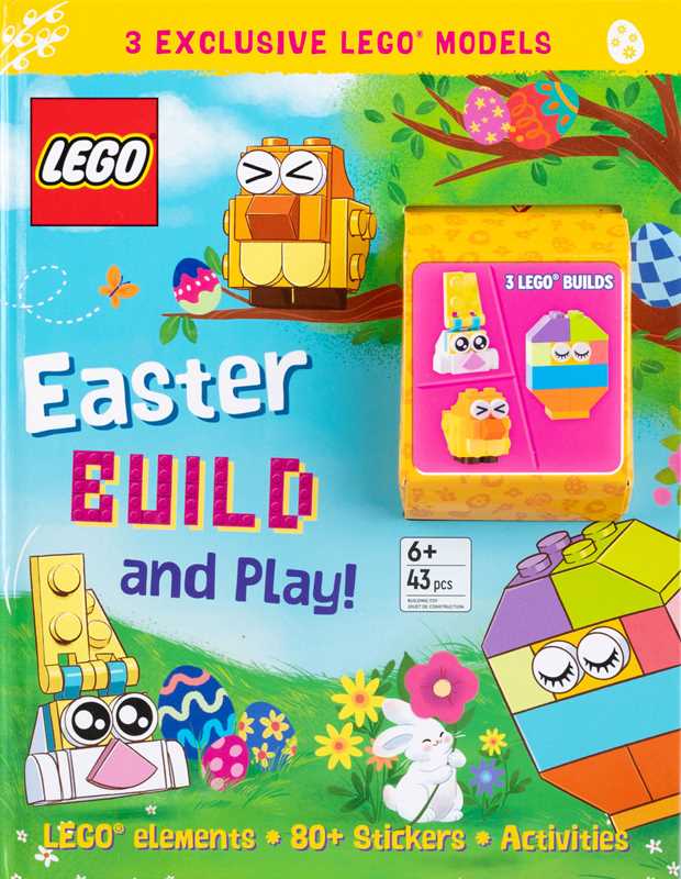 Lego-themed activity book "Easter Build and Play!" published by Ameet Publishing, inspiring creativity and hands-on fun for kids
