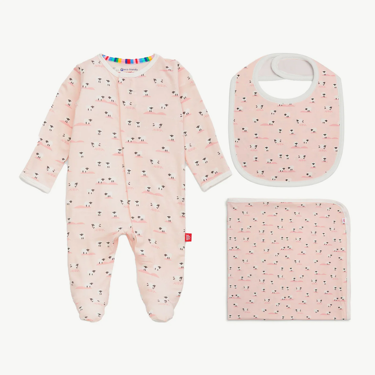 Baa Baa Baby Pink Modal 3pc Gift Set