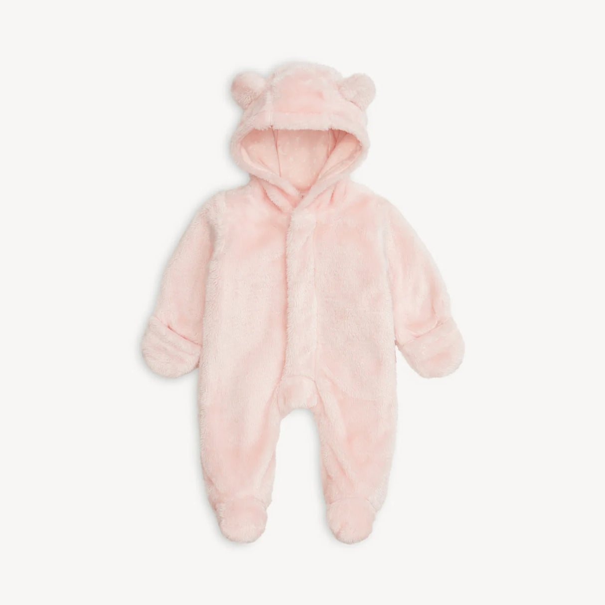 PINK BLOSSOM MINKY BEAR FOOTIE