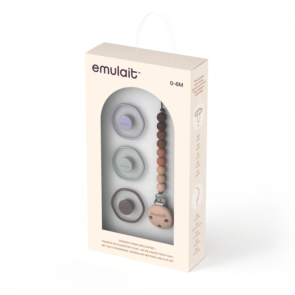 Pacifier 3-Pack and Clip Gift Set