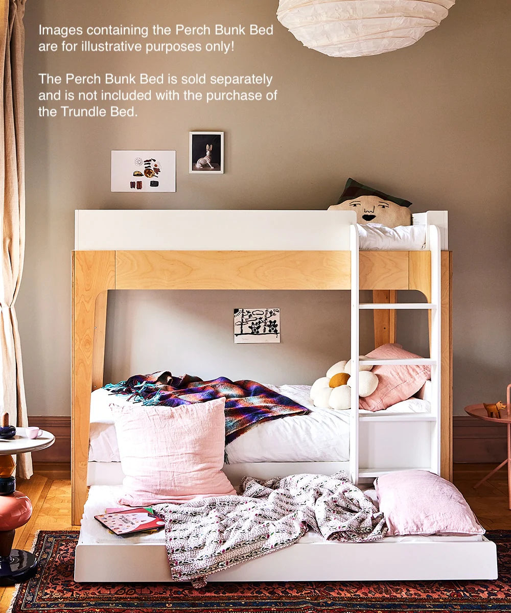 Perch trundle bed and ladder conversion kit, space-saving solution for kids' bedrooms