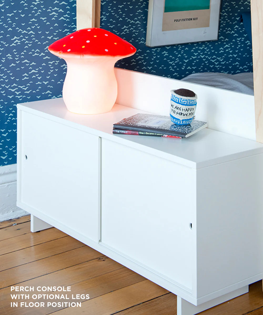 Perch twin-size console table with modern minimalist design, ideal for kids' room or compact spaces