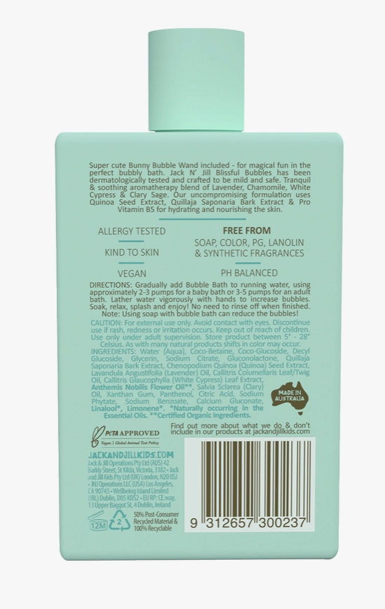 Jack N' Jill Natural Bubble Bath with Bubble Wand (300mL)