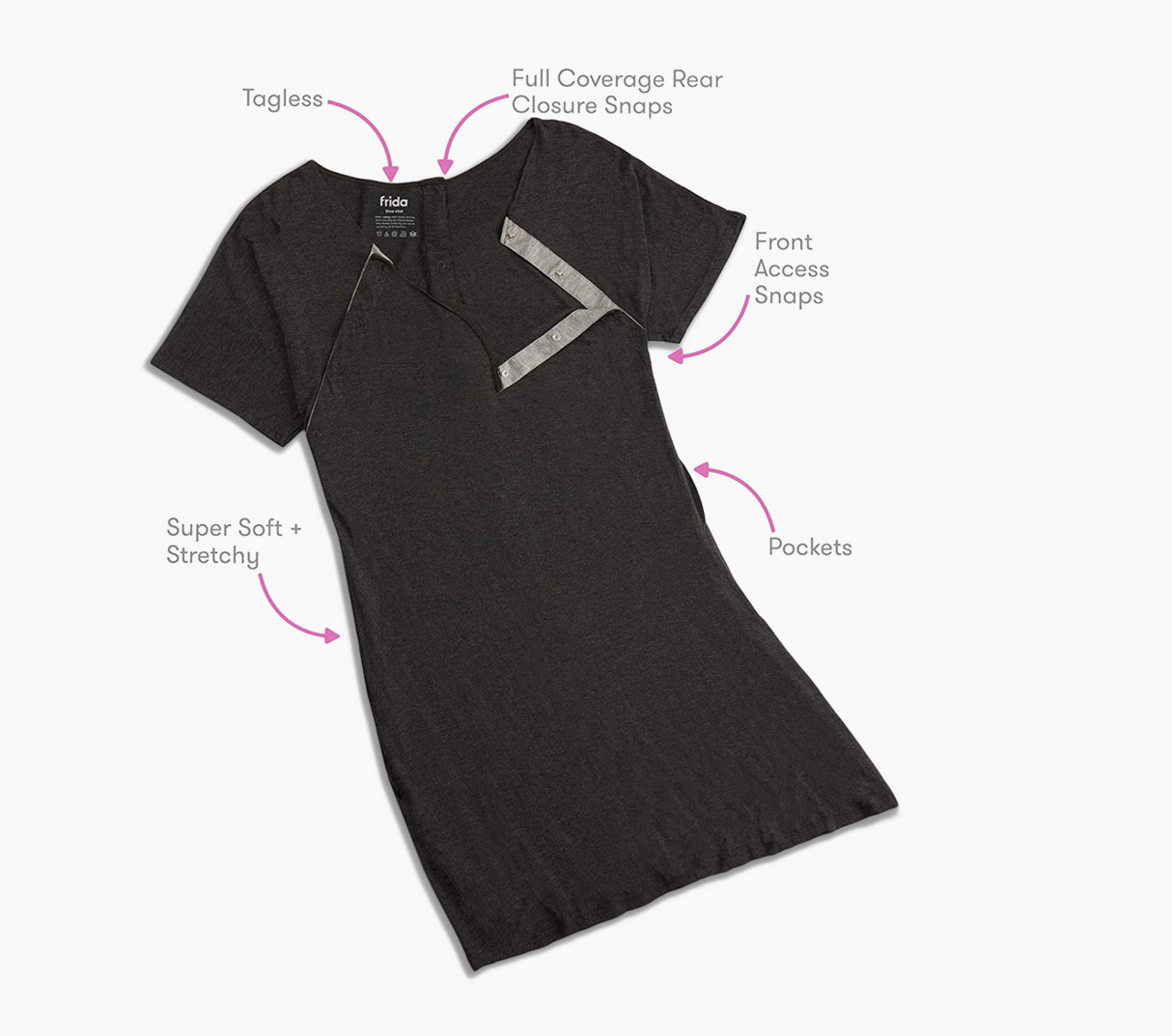 FridaMom Delivery & Nursing Gown