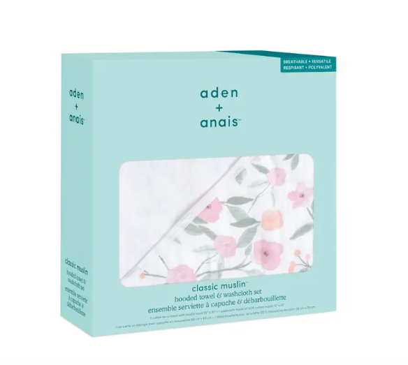 BOUTIQUE COTTON MUSLIN TOWEL + WASHCLOTH SET