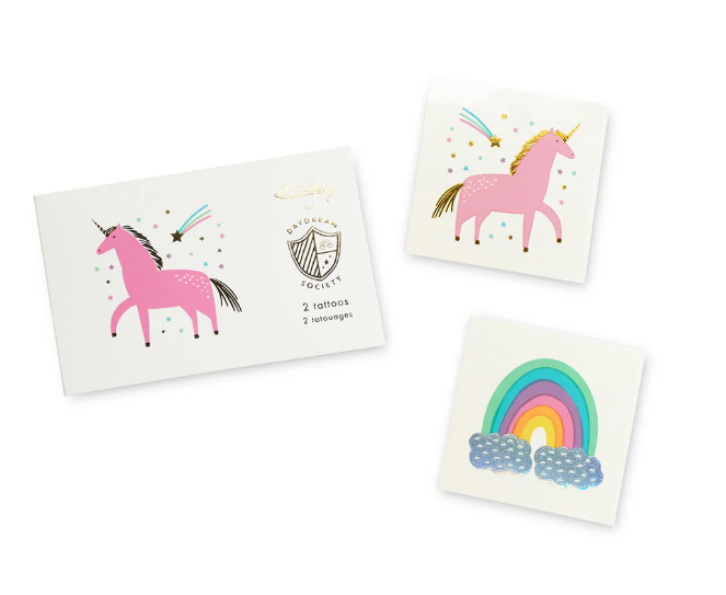 Unicorns + Rainbows Temporary Tattoos - 2 Pk.